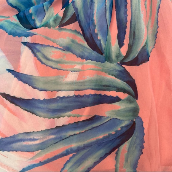 Show Me Your MuMu Pink Blue Olympia Romper in Tropical Twist Small - Picture 9 of 12